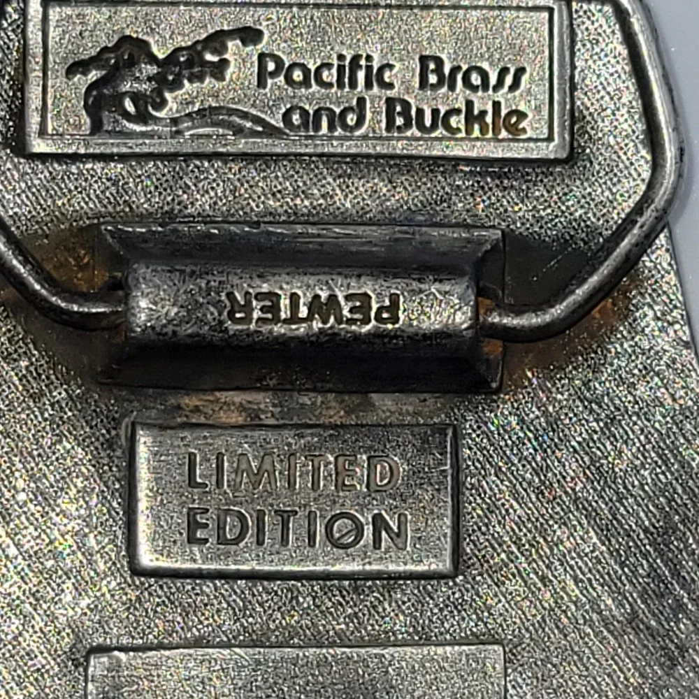 Pacific Brass and Buckle Sergeants Major Association Pewter Belt Buckle Limited